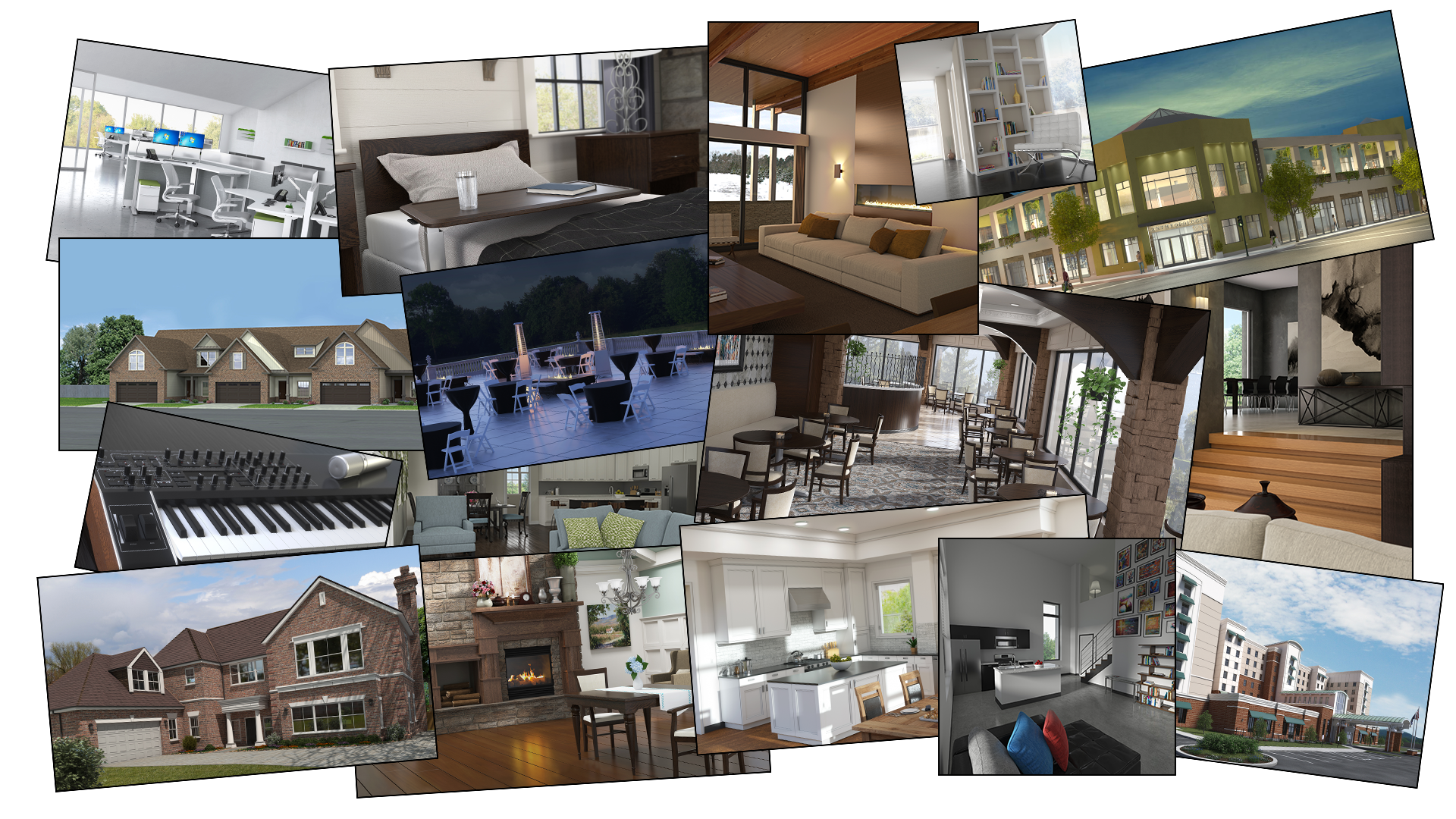 architectural rendering services collage